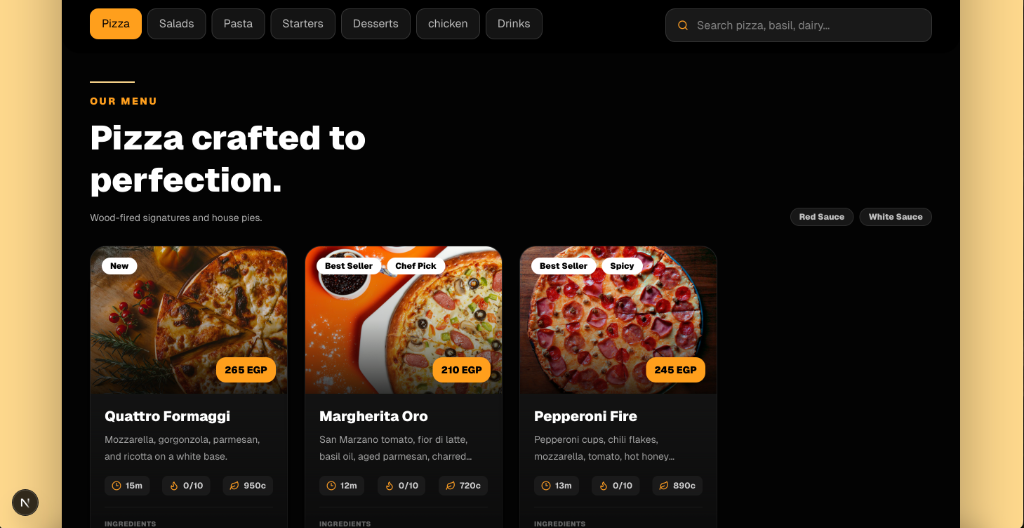 Smart Menu Public Interface